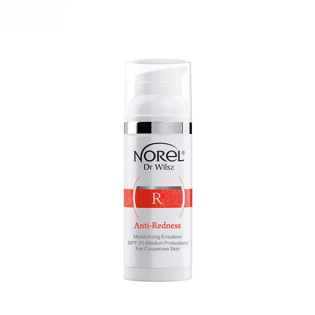 Feuchtigkeitsspendende Emulsion mit SPF 20 für Haut mit Couperose - Norel Anti-Redness