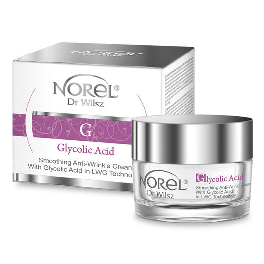 Glättende Anti-Falten Creme mit Glycolsäure in LWG-Technologie - Norel Glycolic Acid
