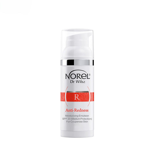 Feuchtigkeitsspendende Emulsion mit SPF 20 für Haut mit Couperose - Norel Anti-Redness